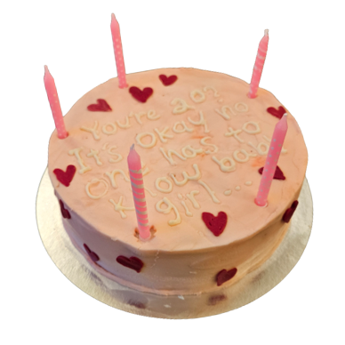 Customized Heart Cake